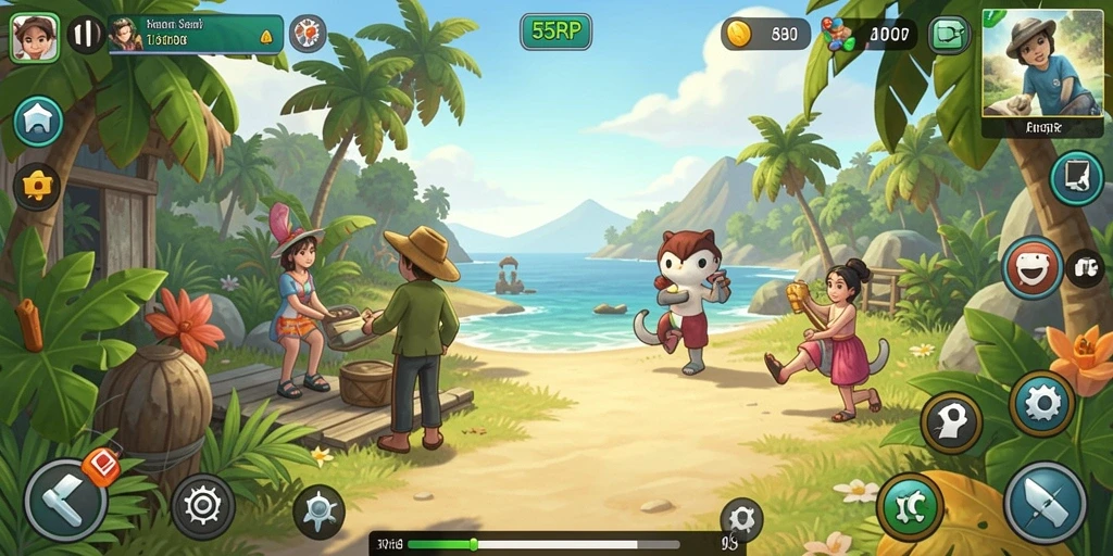 Tampilan gameplay 55RP yang penuh warna dan mengasyikkan.