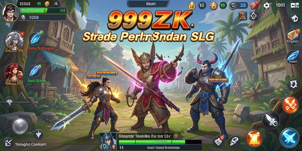 Screenshot gameplay 999ZK yang menunjukkan pertempuran strategis yang mendebarkan.