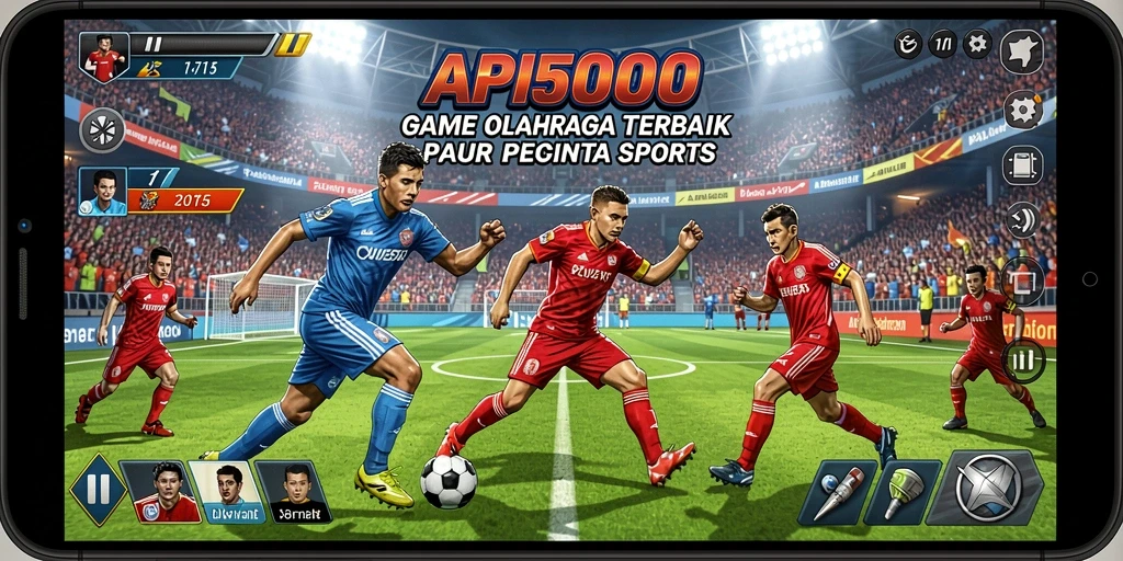 Screenshot utama menampilkan gameplay dinamis API5000 yang seru.