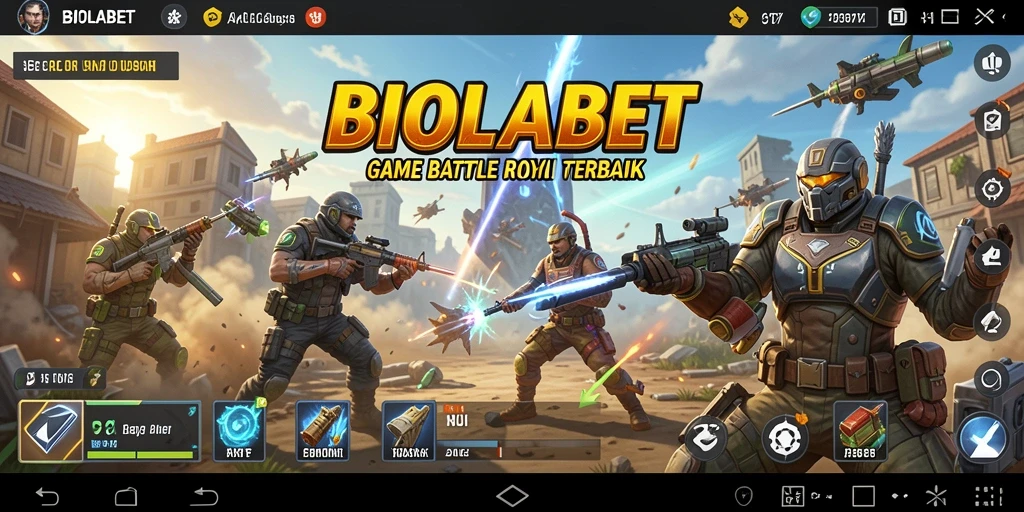 Tampilan gameplay seru dan dinamis dari BIOLABET dalam pertempuran Battle Royale.