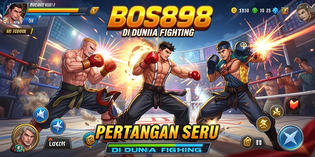 Screenshot gameplay BOS898 menampilkan aksi pertarungan yang intens.