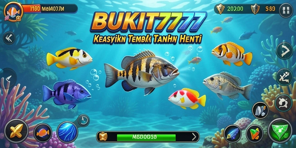 Screenshot gameplay BUKIT777 yang penuh aksi Tembak Ikan.