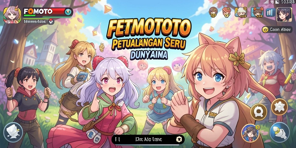 Screenshot FOMOTOTO menampilkan momen epik dalam gameplay Anime.