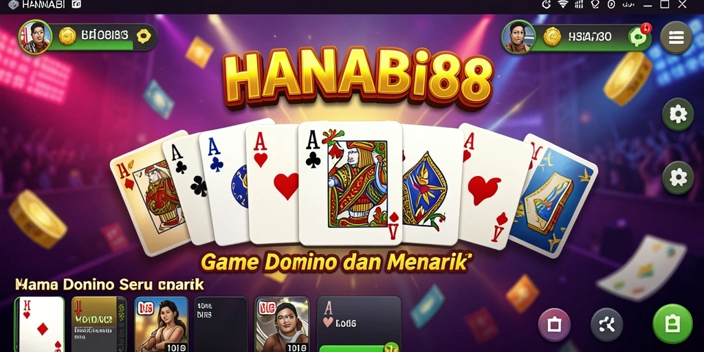 Screenshot gameplay HANABI88 menampilkan aksi seru permainan Domino.