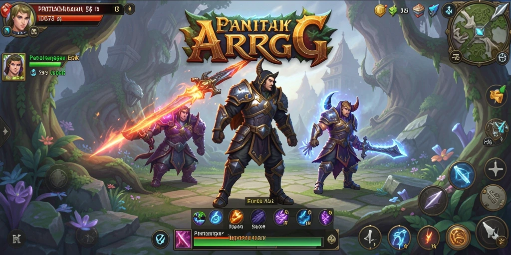 Tampilan menakjubkan dari pertarungan di ID678 dalam dunia ARPG.