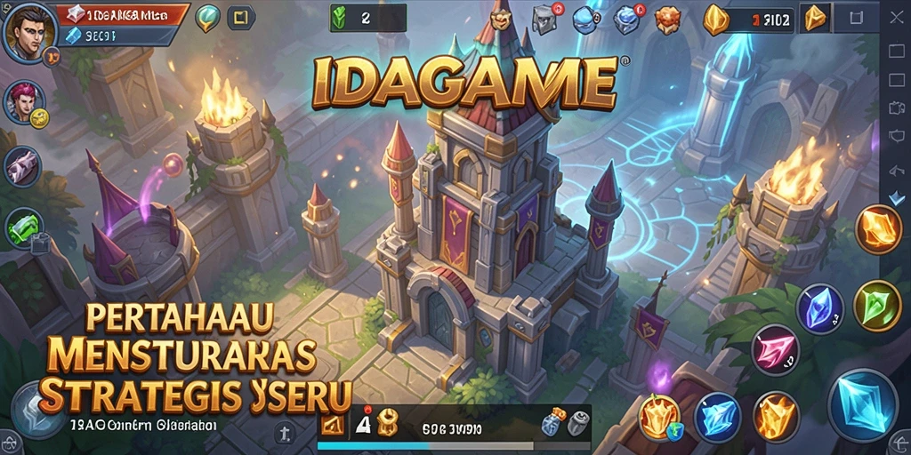 Screenshot gameplay IDAGAME menampilkan pertahanan yang epik.