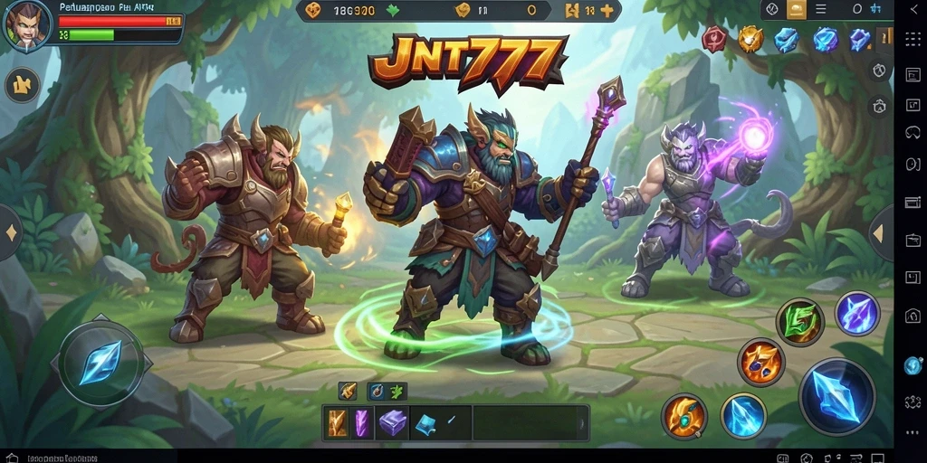 Tampilan gameplay JNT777 yang seru dalam aksi ARPG.