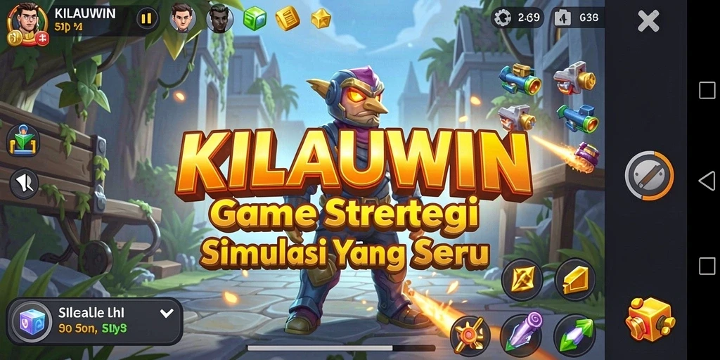 Tampilan menarik gameplay KILAUWIN saat membangun kerajaan.