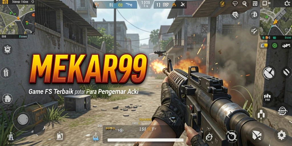 Tampilan gameplay intens dari MEKAR99 yang menampilkan pertempuran seru.