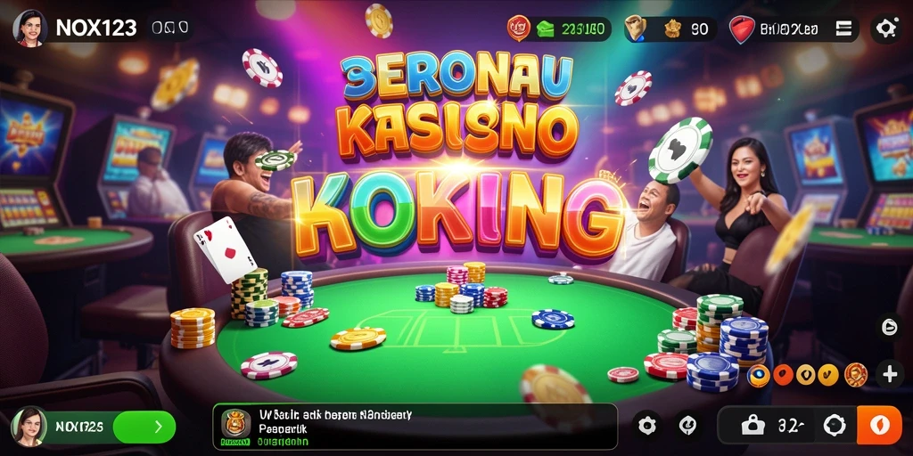 Screenshot menunjukkan gameplay Kasino yang mendebarkan di NOX123.