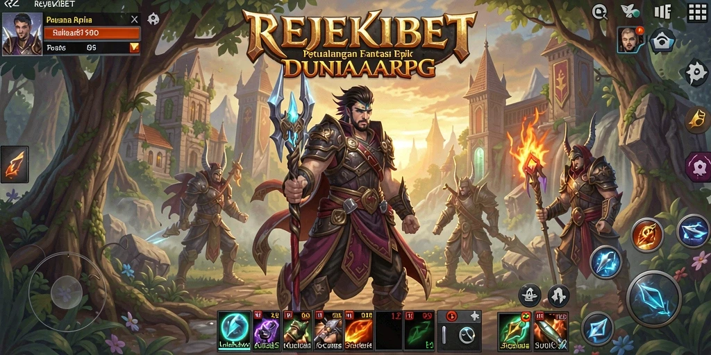 Tampilan epik gameplay ARPG dalam REJEKIBET.