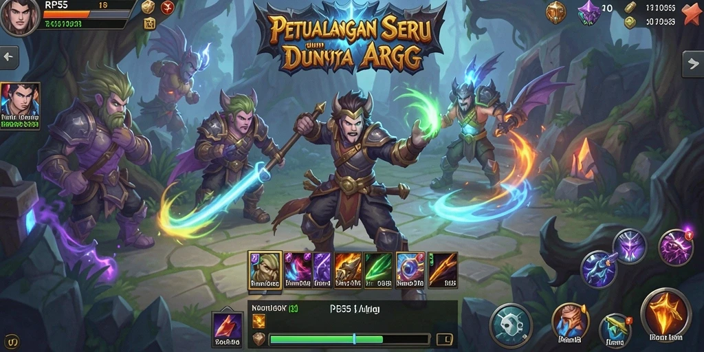 Tampilan gameplay seru dalam petualangan ARPG RP55.