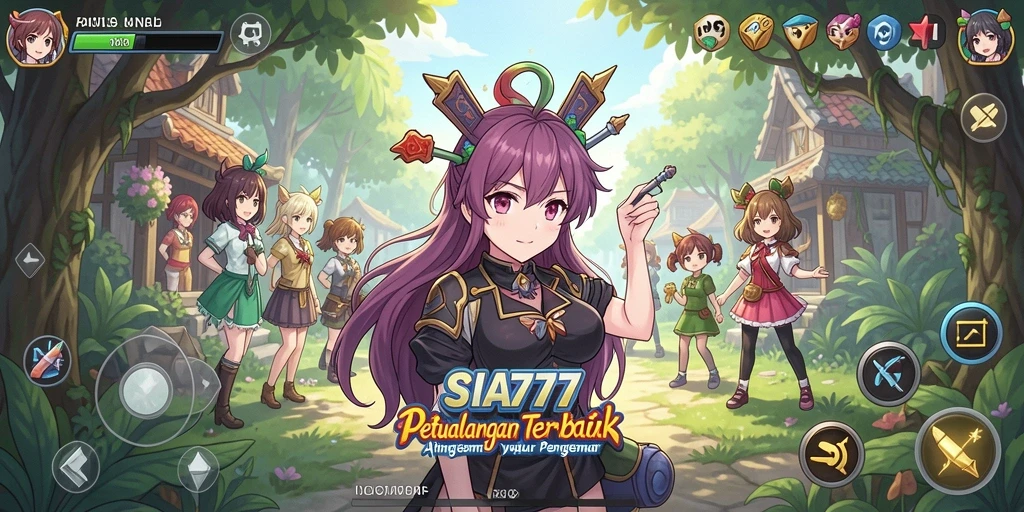 Screenshot gameplay SIA777 dengan karakter anime beraksi.