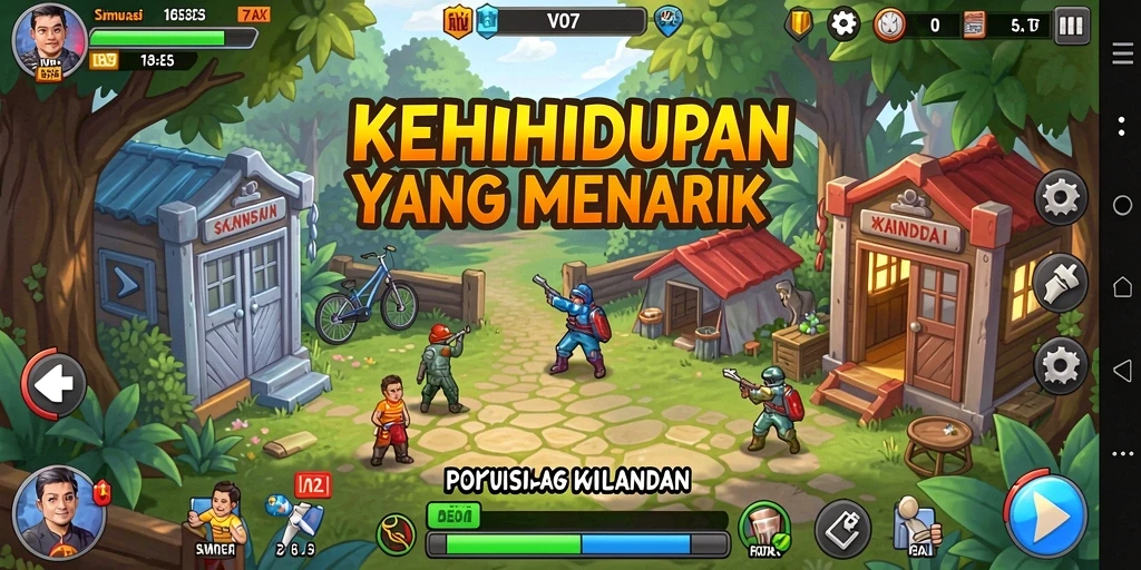 Tampilan gameplay V07 yang menawarkan simulasi kehidupan realistis.