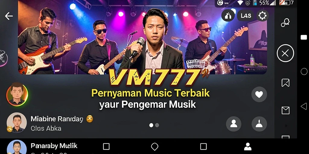 Tampilan gameplay VM777 yang seru dan menarik untuk penggemar musik.