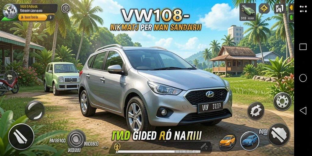 Tampilan gameplay VW108 dengan karakter lucu dan level menarik.