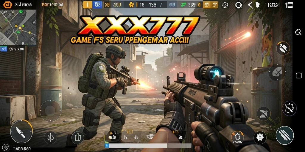 Screenshot XXX777 menampilkan aksi gameplay FPS yang mendebarkan.
