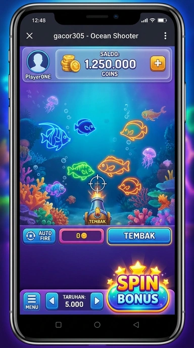 Tampilan antarmuka utama aplikasi gacor305 yang intuitif.